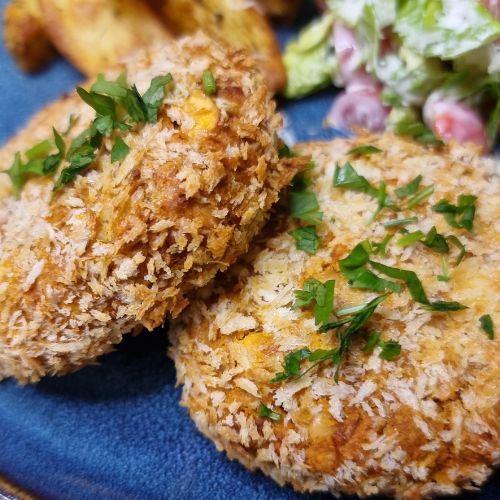 Kotlety z ciecierzycy w panko z Air Fryer