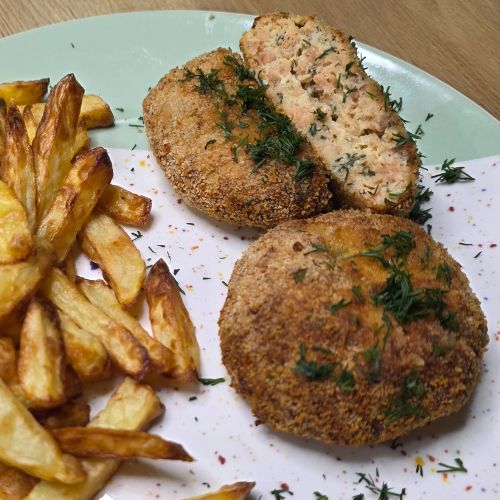 kotleciki z łososia z air fryer