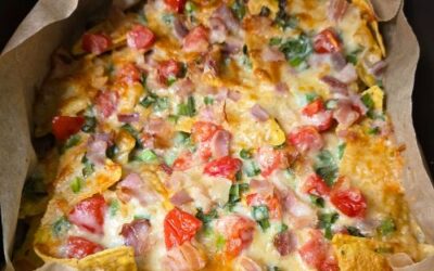 Nachos zapiekane z serem i dodatkami z Air Fryer