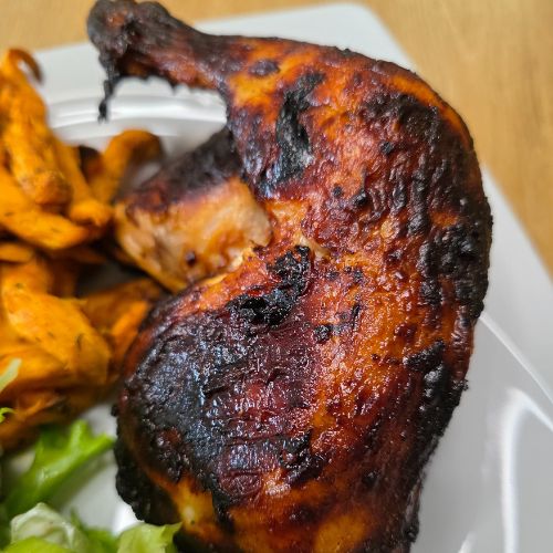 noga kurczaka pieczona w marynacie miodowo-musztardowej w air fryer noga kurczaka pieczona w marynacie miodowo-musztardowej w air fryer