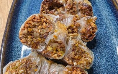 Bezglutenowa baklawa z papieru ryżowego z Air Fryer