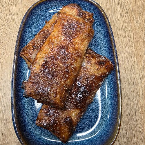 Roladki z papieru ryżowego z nadzieniem jabłkowym z Air Fryer