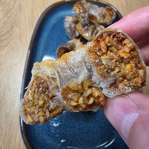 bezglutenowa orzechowa baklava pieczona w air fryer