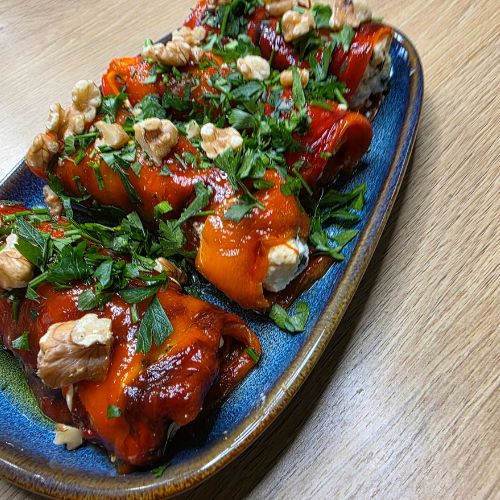 roladka z pieczonej papryki z frytkownicy beztłuszczowej