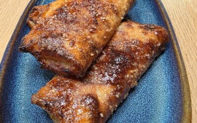 Roladki z papieru ryżowego z nadzieniem jabłkowym z Air Fryer