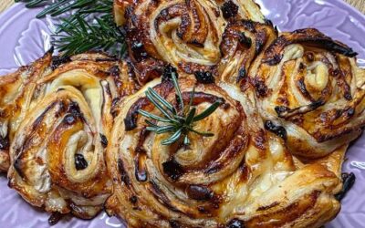 Świąteczne Ślimaczki z Ciasta Francuskiego z Air Fryer