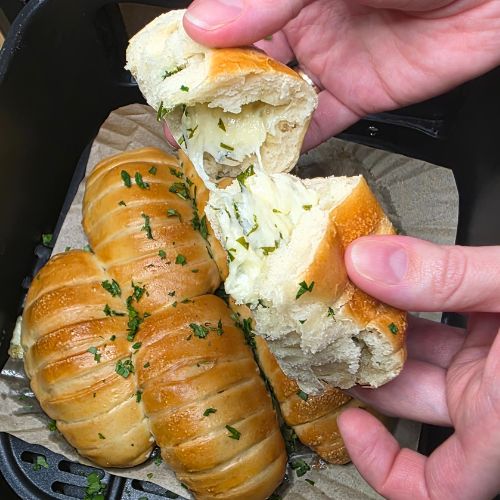 bułki czosnkowe z frytkownicy beztłuszczowej