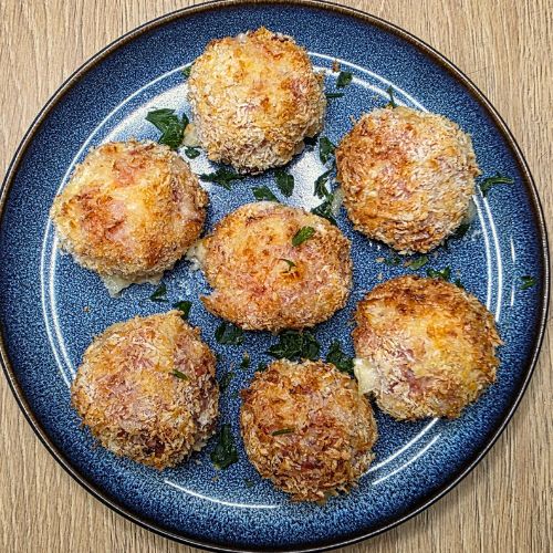 pulpeciki z sera camembert i szynki z airfryer