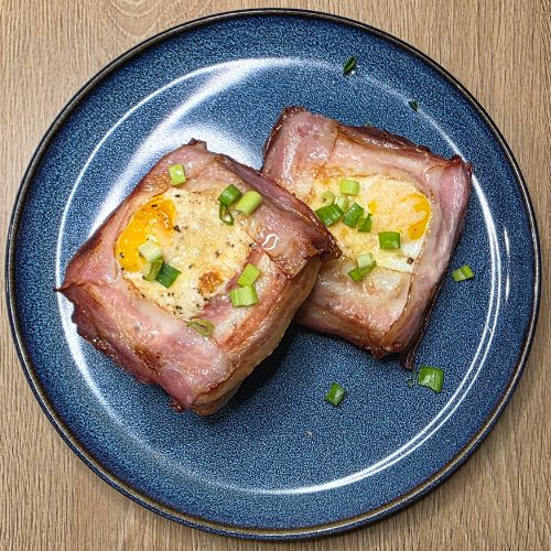 tosty z jajkiem i boczkiem z air fryer