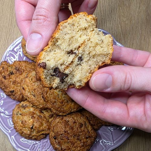bananowe ciasteczka z czekoladą z frytkownicy beztłuszczowej