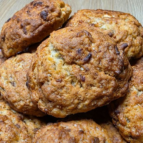 bananowo-czkoladowe ciastka z frytkownicy beztłuszczowej