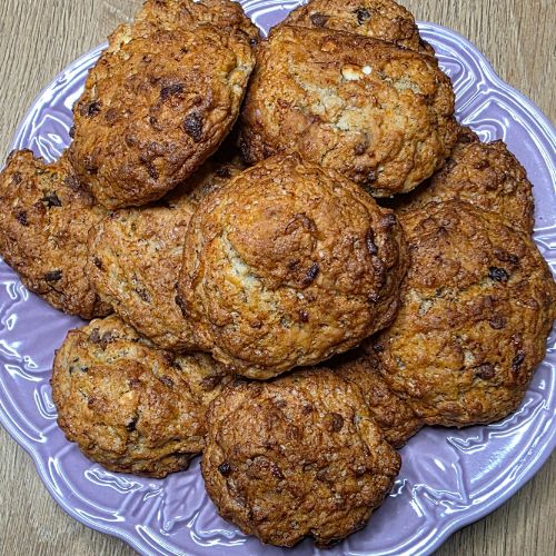 ciastka bananowe z czekoladą z air fryer