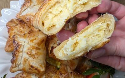 Koperty z ciasta francuskiego twarogowo-budyniowe z Air Fryer