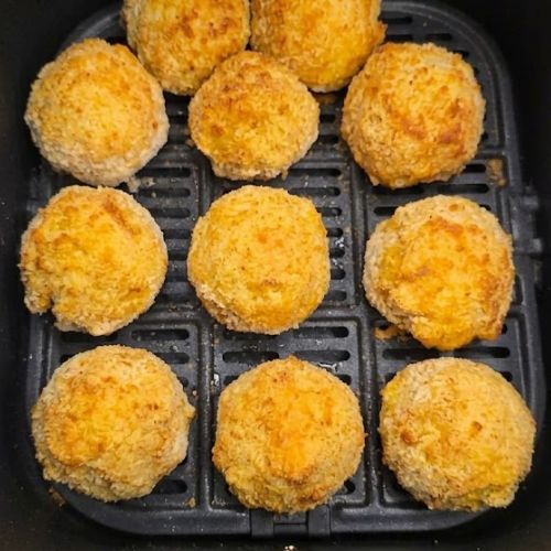 panierowane kulki ryżowe pieczone w airfryer