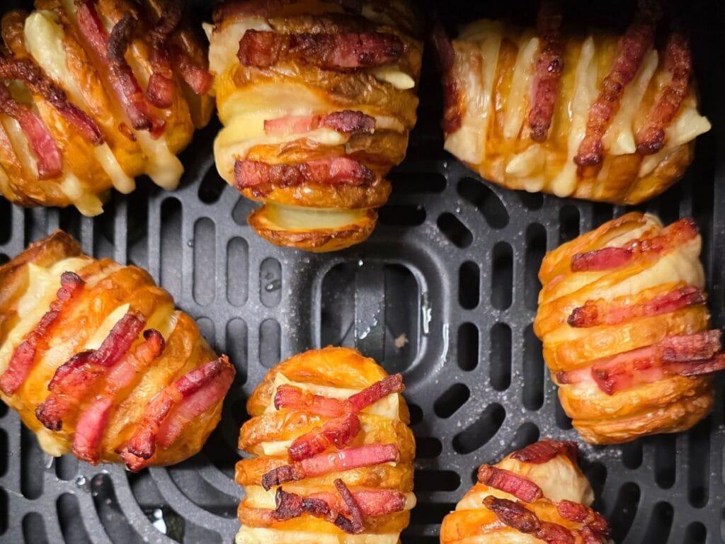 ziemniaki w harmonijkę z serem i boczkiem z airfryer